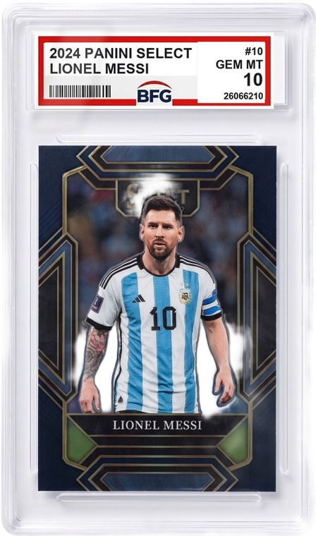 Lionel Messi Select in a BFG slab, Gem Mint 10